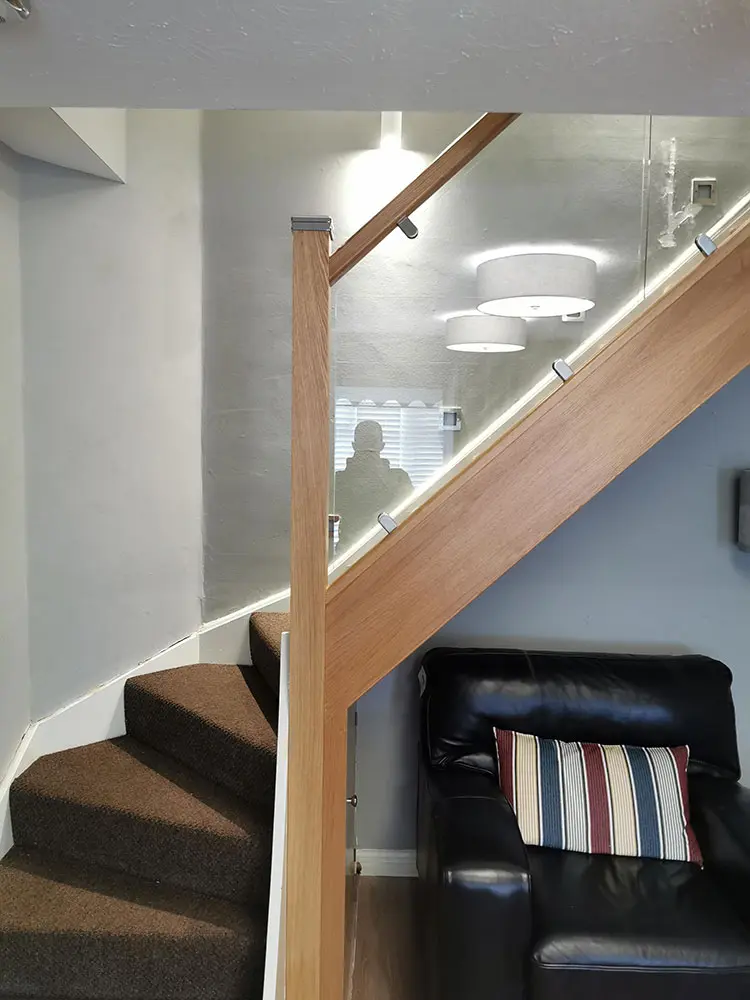 Bespoke Staircase with Toughened Glass