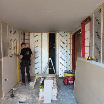 Garage Conversion Stud Work and Insulation